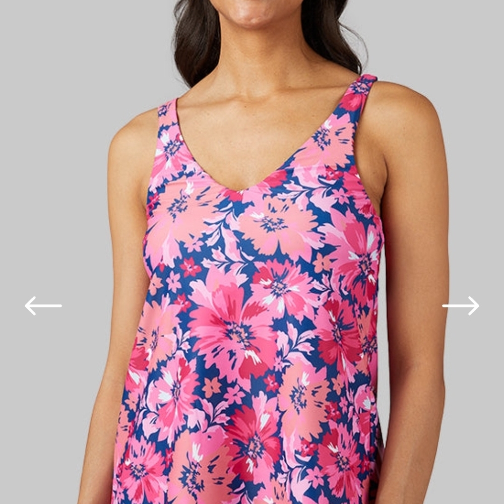 32 Degrees Pink and Navy Floral Tankini Set